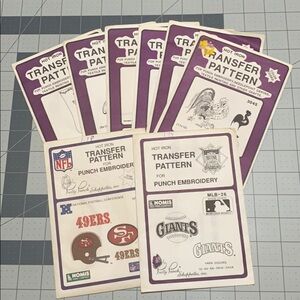 NFL & MLB Punch Embroidery Hot Iron Transfer Bundle​